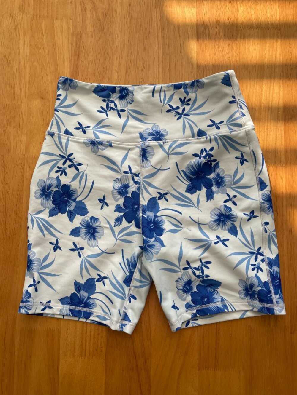 LoveShackFancy Giada Biker Shorts in Strong Current - Picture 2 of 4